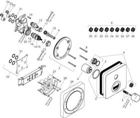 Thermostat SHOWERSELECT SOFT AXOR UP für 1 Verbraucher polished gold optic