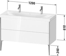 Duravit Waschtischunterbauset XVIU 1200x480mm e HL Cha ma / ta s-matt Ra 83