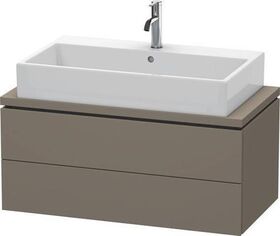 Duravit Waschtischunterbau L-CUBE 920x477mm 2 Schubk we s-matt ES Ah mitte