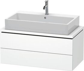 Duravit Waschtischunterbau L-CUBE 920x477mm 2 Schubk we ma ES Ahorn mitte