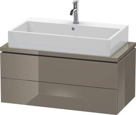 Duravit Konsolenunterschrank L-CUBE 400x920x477mm flannel grey hochglanz