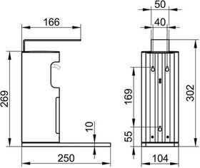 Keuco Desinfektionsmittelspender PLAN m Fenster u abn. Tropfschale sw