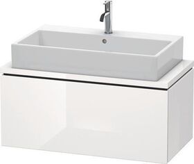 Duravit Waschtischunterbau L-CUBE 920x477mm 1 Ausz. we hgl ES Ahorn mitte