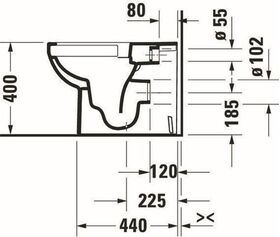 Tiefspül-Stand-WC Duravit No.1 rim. 370x570mm 4,5 l weiß HygieneGlaze