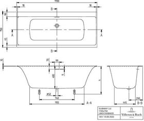 V&B Whirlpoolsystem SUBWAY 3.0 Airpool Comfort Tech. Pos 1 we