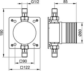 Keuco Rohrunterbrecher d= 90mm