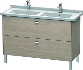 Duravit WT-Unterbau BRIOSO COMPACT Griffe chrom 693x1220x469mm pine silver