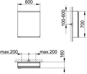 Keuco Spiegelschrank ROYAL MODULAR 2.0 Breite 600mm Höhe 700mm Tiefe 160mm