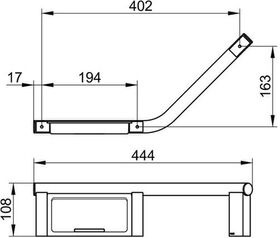 Keuco Haltegriff PLAN 135Grad li ES sw