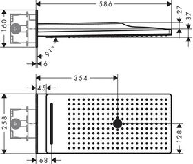 Kopfbr 250/580 3jet AXOR SHOWERSOLUTIONS polished black chrome