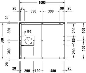 Duravit Fußgestell für Duschwanne Tempano 1000x800mm