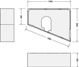 Duravit Wannenträger für 700217, 1800x1400mm