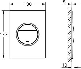 Grohe Abdeckplatte NOVA CS 130x172mm su-st