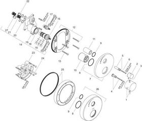 Thermostat AXOR STARCK UP mit Abstellventil brushed gold optic