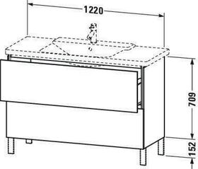 Duravit Waschtischunterbau L-CUBE 1220x481x709mm weiß hochglanz