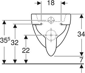 Geberit Wand-Flachspül-WC RENOVA weiß