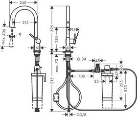 Filtersystem 210 Aqittura M91 Ausziehschlauch 1 jet Starter Set chrom