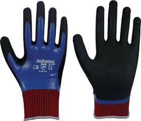 Handschuhe Solidstar Nitril Grip Complete 1462 Gr.8 blau EN420+EN388 PSA II - VPE: 12