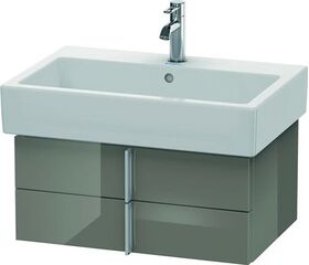 Duravit Waschtischunterbau VERO 431x650x298mm flannel grey hochglanz