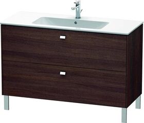 Duravit Waschtischunterbau BRIOSO Griffe chr 683x1220x479mm Kast. dunkel