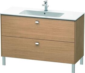 Duravit Waschtischunterbau BRIOSO Griffe chr 683x1220x479mm europ. eiche