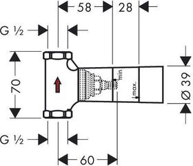 Grundkörper AXOR f Abstellventil UP 40 l/m Keramik DN 15