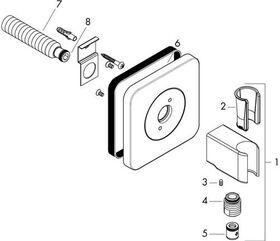 Portereinheit AXOR CITTERIO E 12x12 stainless steel optic