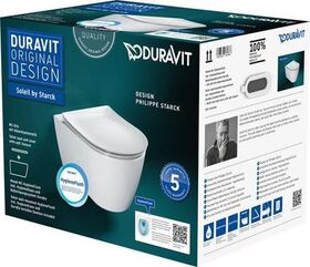 Duravit Wand-WC Set Soleil by Starck 560x400x450mm weiß HygieneGlaze