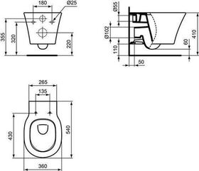 IDS Wand-T-WC CONNECT AIR AquaBlade 360x540x350mm weiß - VPE: 12