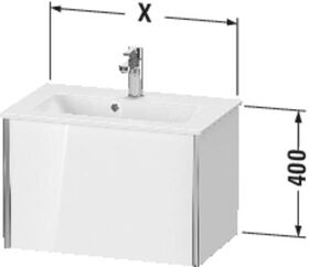 Duravit Waschtischunterbau Compact XVIU 400x610x390mm Prof. Champ ma ta s-matt