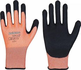 Schnittschutzhandschuhe Solidstar 1683 Gr.9 orange/schwarz EN 388 PSA II 12 PA - VPE: 12