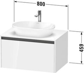 Duravit Waschtischunterbau Ketho.2 800x459x550mm weiß supermatt