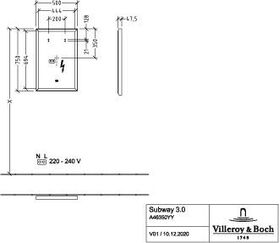 V&B Spiegel SUBWAY 3.0 500x750x47,5mm bi (Black ma White Matt)