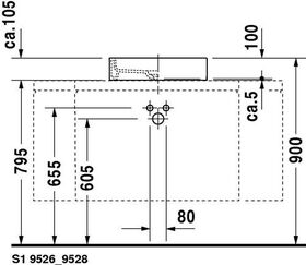 Duravit Aufsatzbecken STARCK 1 o ÜL HLB 470x470mm geschli 1 HL weiß WG