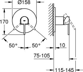 Grohe Einhand-Brausebatterie PLUS chr