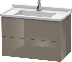 Duravit Waschtischunterbau L-CUBE 469x820x558mm flannel grey hochglanz