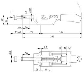 Schubstangenspanner Nr.6845 Gr.3 Druckspanner AMF