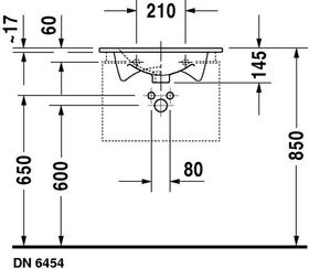 Duravit Möbelwaschtisch DARLING NEW m ÜL HLB 530x430mm 1 Hahnloch weiß