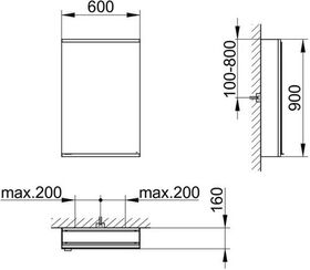 Keuco Spiegelschrank ROYAL MODULAR 2.0 Breite 600mm Höhe 900mm Tiefe 160mm