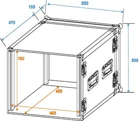 ROADINGER Verstärkerrack PR-2, 10HE, 47cm tief