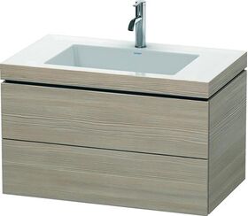 Duravit Waschtischunterbau L-CUBE m WT Vero Air 500x800x480mm 1 HL pi silv