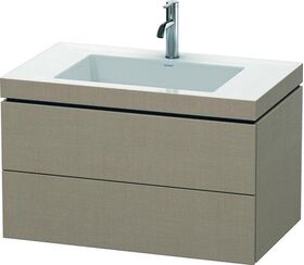 Duravit Waschtischunterbau L-CUBE m WT Vero Air 500x800x480mm 1 HL leinen