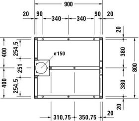 Duravit Fußgestell für Duschwanne 900x800mm