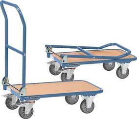 Plattformwagen Ladeflächen L720xB450mm STA taubenblau Trgf.250kg PROMAT