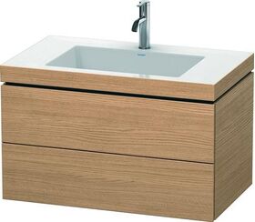 Duravit Waschtischunterbau L-CUBE m WT Vero Air 500x800x480mm 1 HL eur. Ei