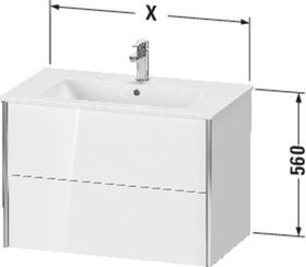 Duravit Waschtischunterbau XVIU 560x810x480mm Prof. sw ma weiß hochglanz