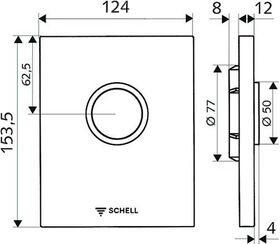 Schell WC-Abdeckplatte EDITION ND verchromt