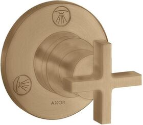 Ab-/Umstellventil AXOR CITTERIO T/Q UP mit Kreuzgriff brushed bronze