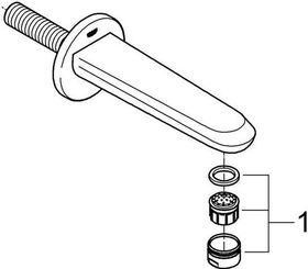 Grohe Wanneneinlauf EURODISC C Ausldg 170mm chr