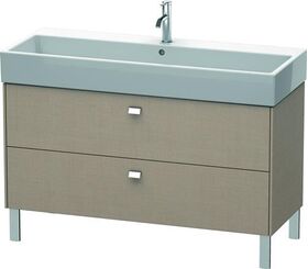 Duravit Waschtischunterbau BRIOSO Griffe chrom 570x1184x459mm leinen